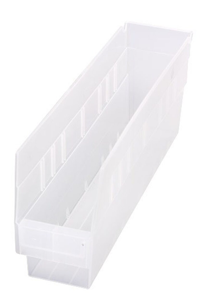 Quantum Storage Systems Multi-purpose Store-More 6" Shelf Bin - Perfect for Storage & Organization, 20 Pack